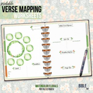 Printable Verse Mapping Bible Study Sheets
