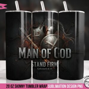 Christian Tumbler Wrap: Man of God
