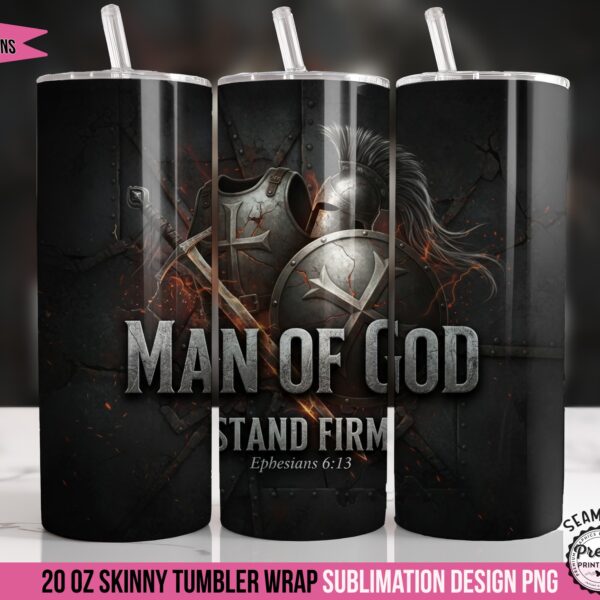 Christian Tumbler Wrap: Man of God