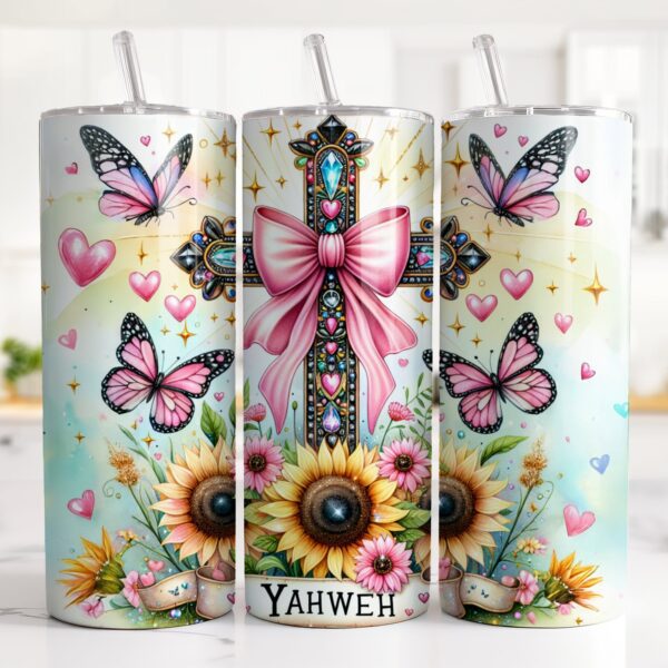 Yahweh Coquette Tumbler Wrap Sublimation Design