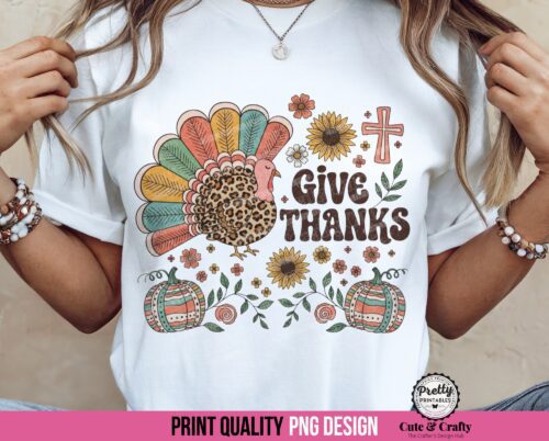 Give Thanks Christian Fall PNG