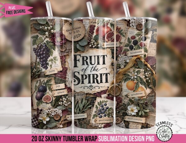 Fruit of the Spirit Christian Tumbler Wrap