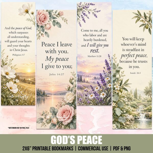 God's Peace Printable Bookmarks