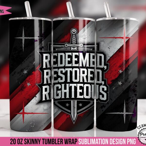 Christian Tumbler Wrap for Men: Redeemed