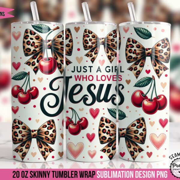 Just a Girl Who Loves Jesus: Cherry Tumbler Wrap