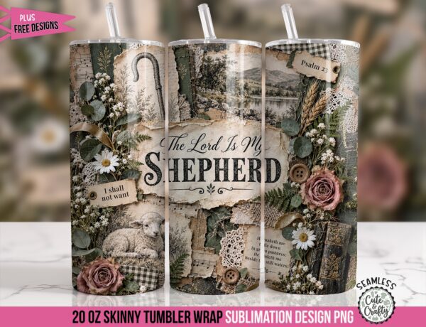 The Lord Is My Shepherd Christian Tumbler Wrap