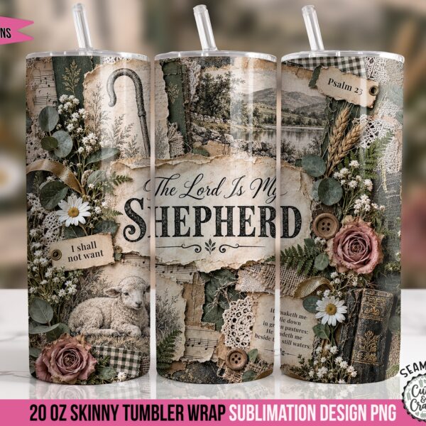 The Lord Is My Shepherd Christian Tumbler Wrap