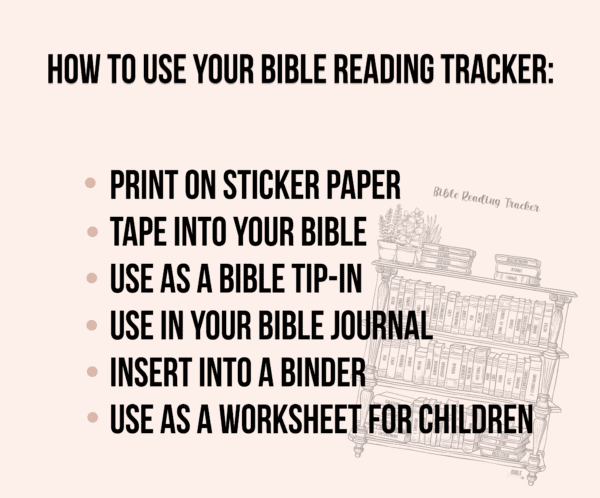 How to use this Bible reading tracker