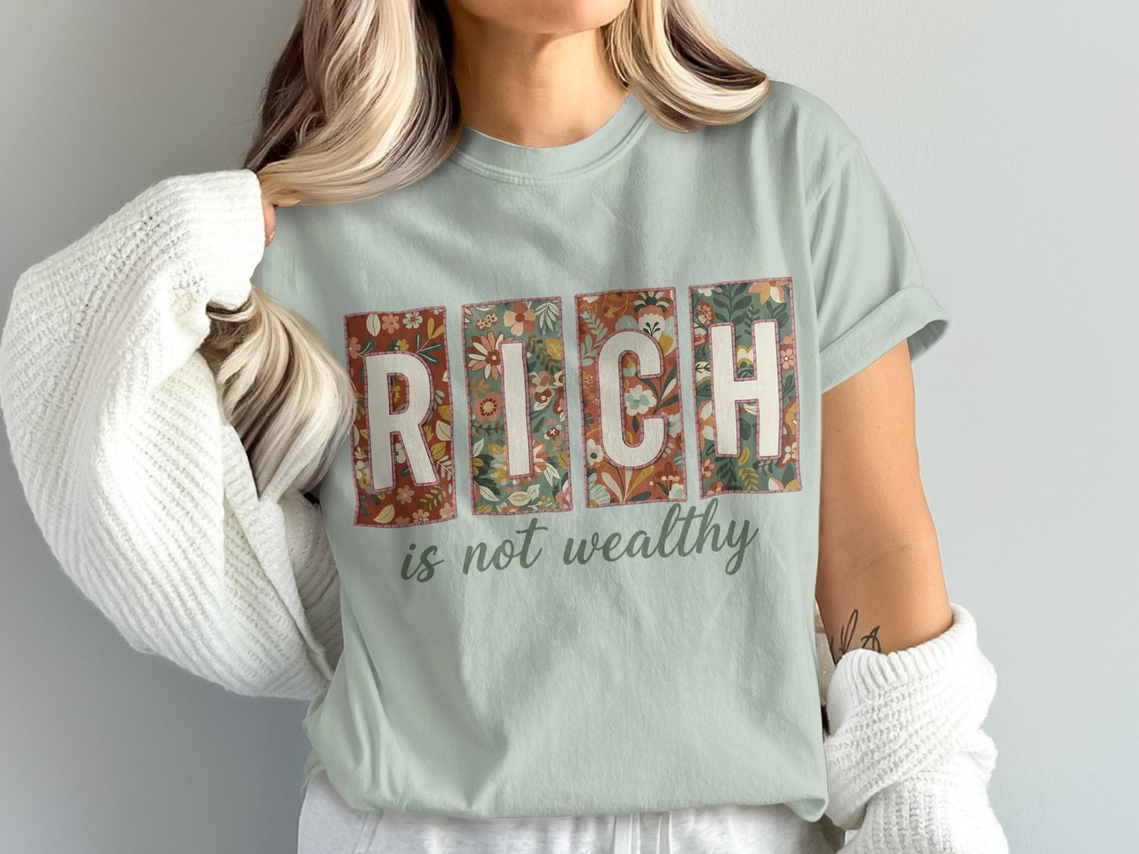 Boho Christian PNG: Proverbs 13:7 - Image 4