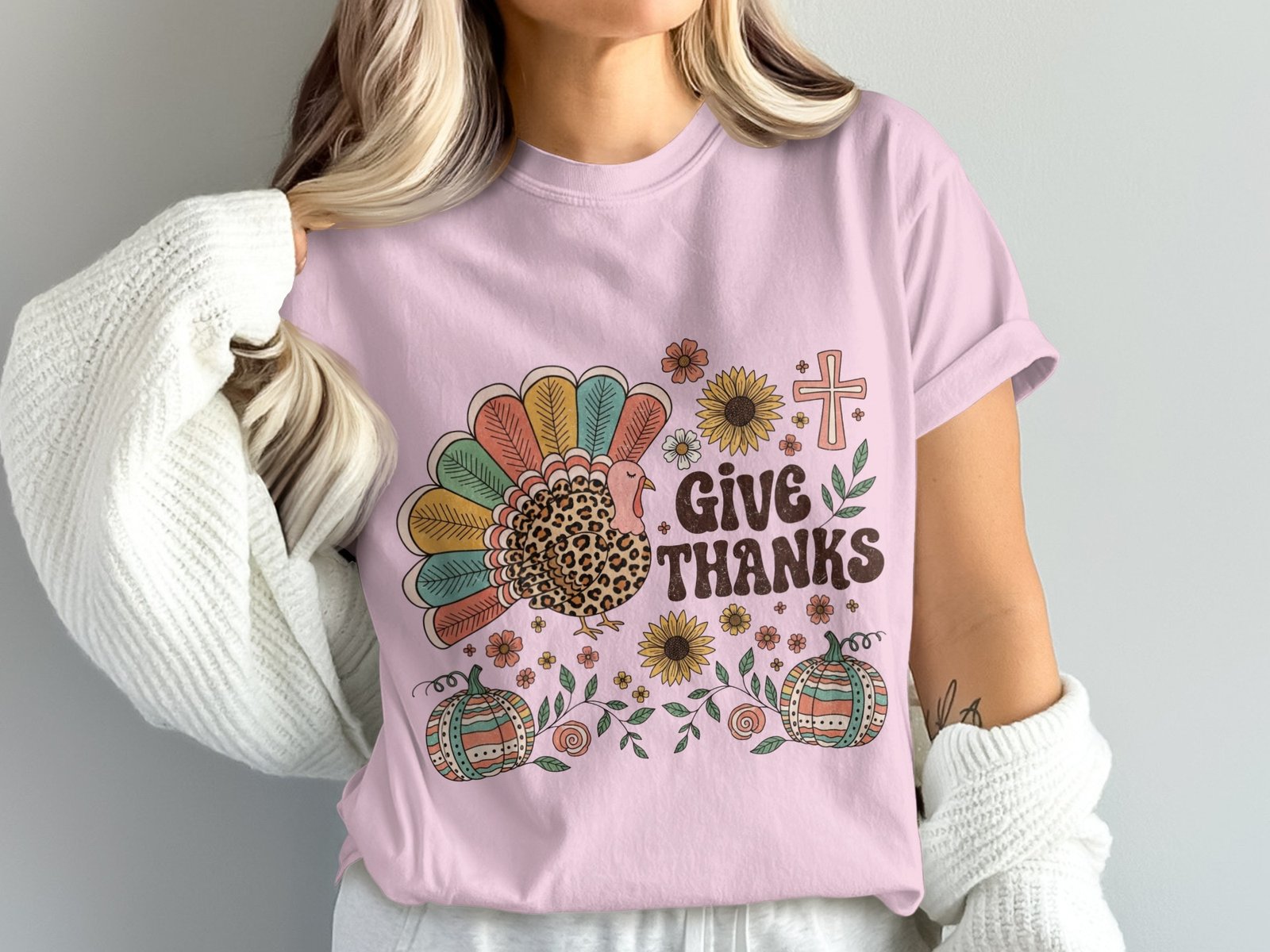 Give Thanks Christian Fall PNG - Image 5