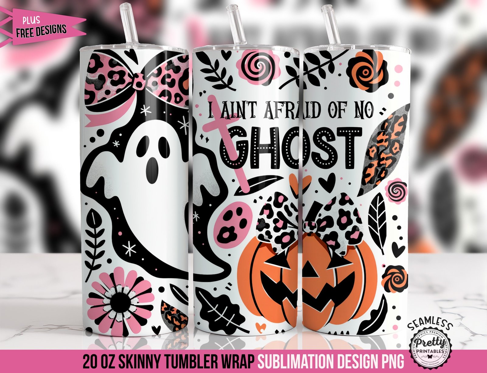 I Aint Afraid of No Ghost Tumbler Wrap