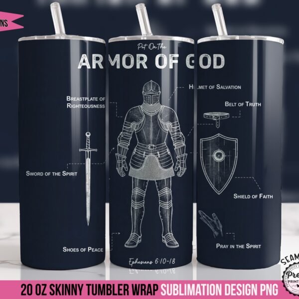 Armor of God Blueprint Tumbler Wrap