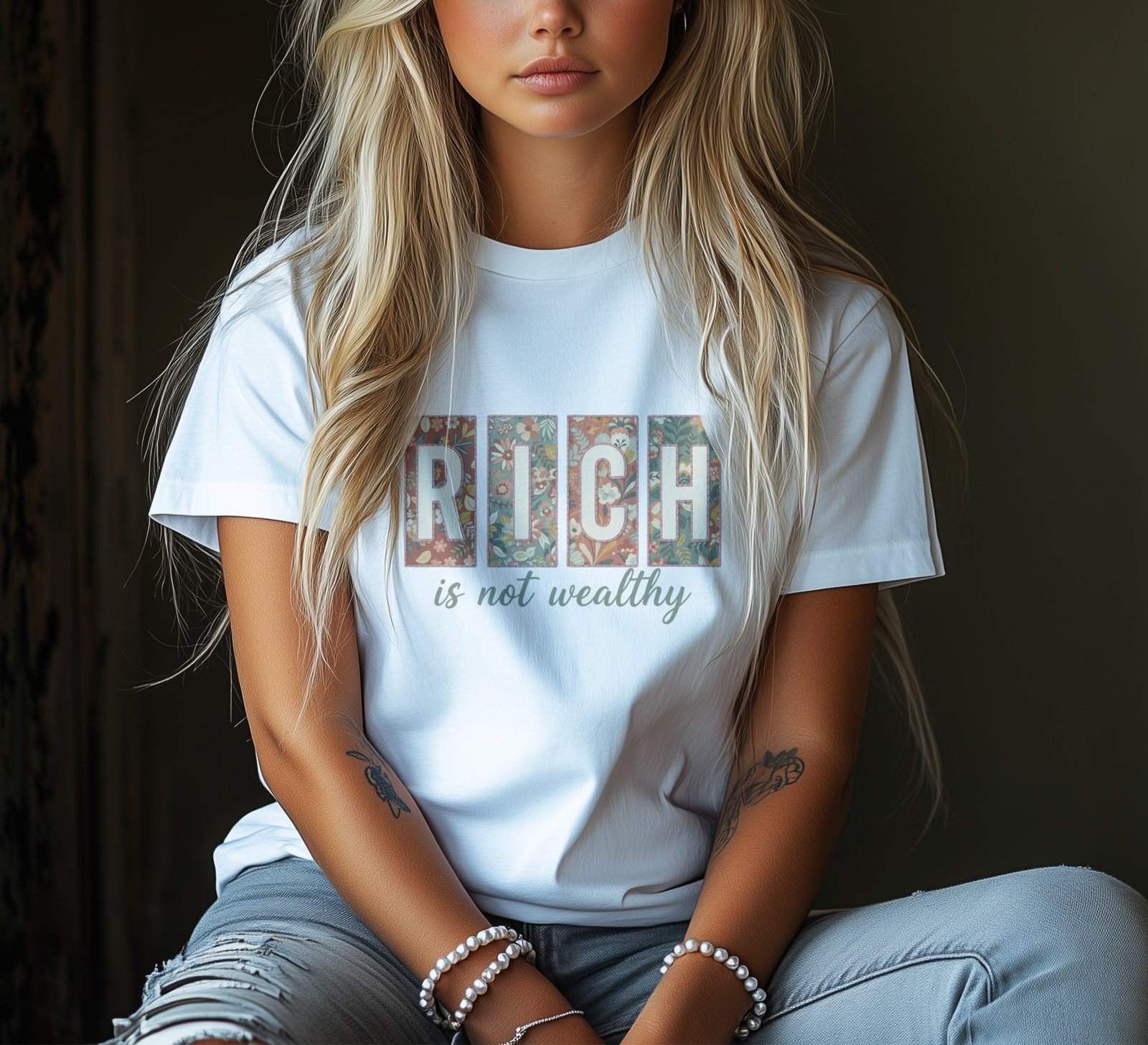 Boho Christian PNG: Proverbs 13:7 - Image 3