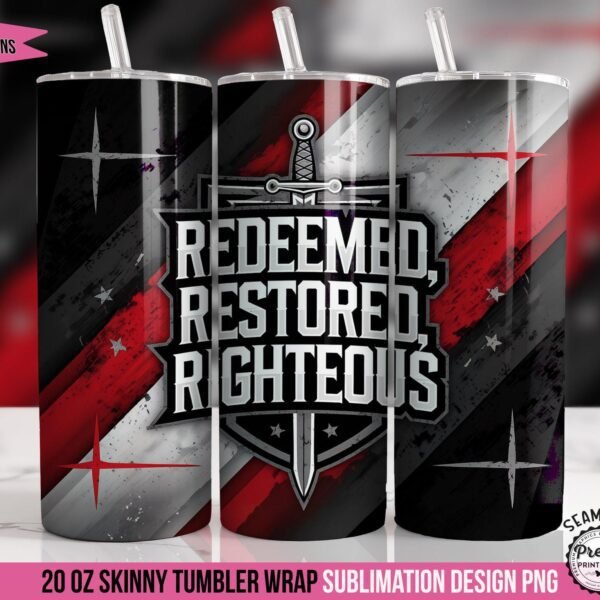 Christian Tumbler Wrap for Men: Redeemed